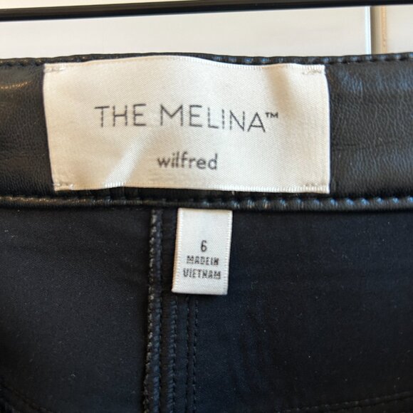 Aritzia Melina Wilfred Faux Leather Pant NWOT - Picture 3 of 10